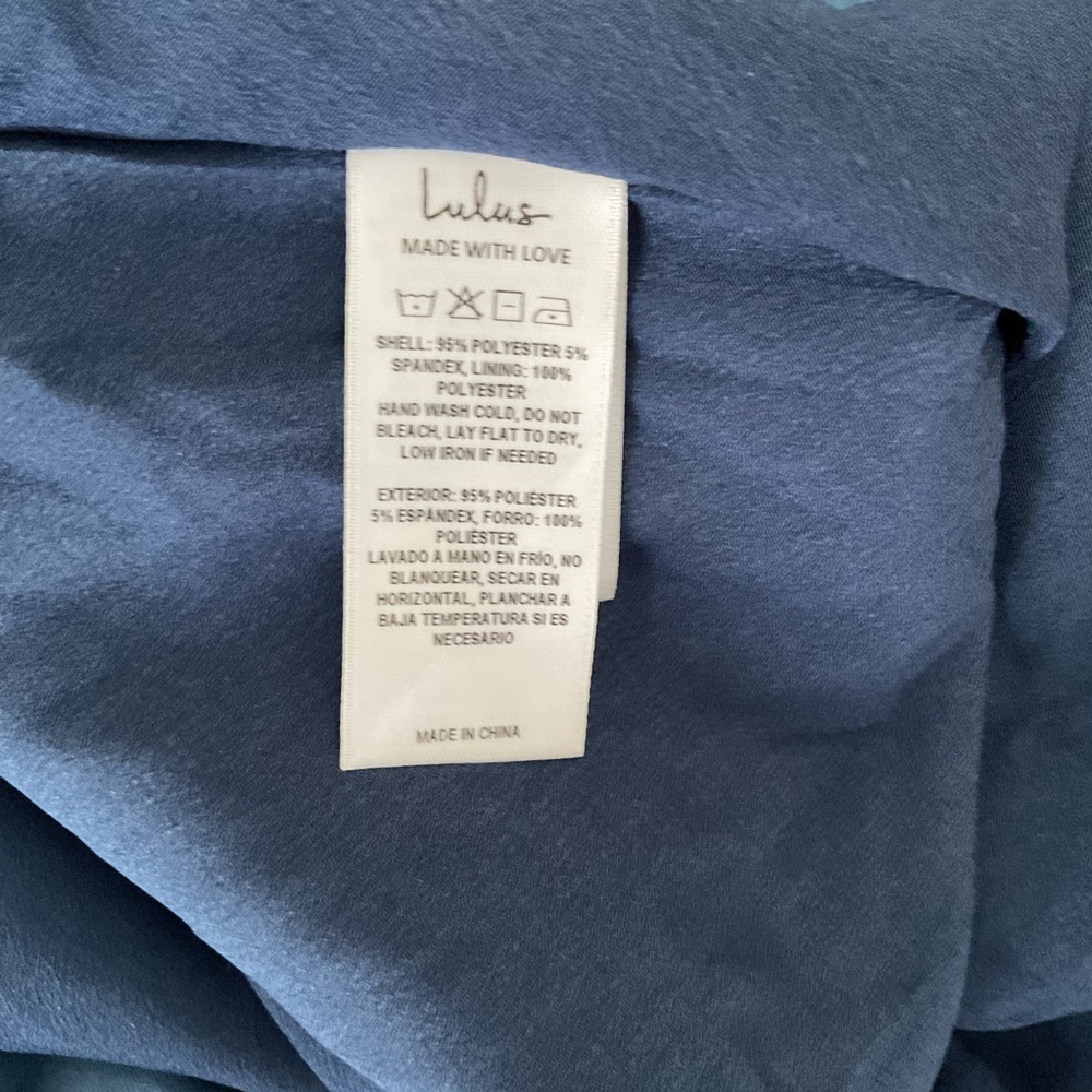 Lulus Exceptional Status Blue Halter Backless Slip Satin Tie-Neck Midi Dress NWT - Picture 13 of 15